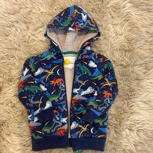 Mini Boden shaggy lined hoodie size 4-5